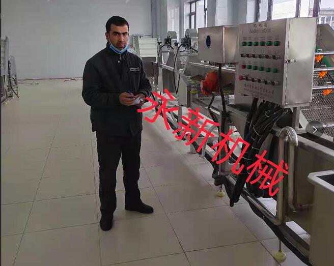 果蔬清洗風(fēng)干加工線Cleaning and air drying processing line for fruits and vegetables